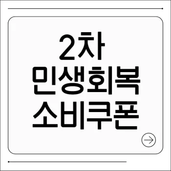 2차 민생회복 소비쿠폰