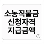 소농직불금 신청자격