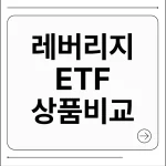 레버리지 ETF 상품 비교